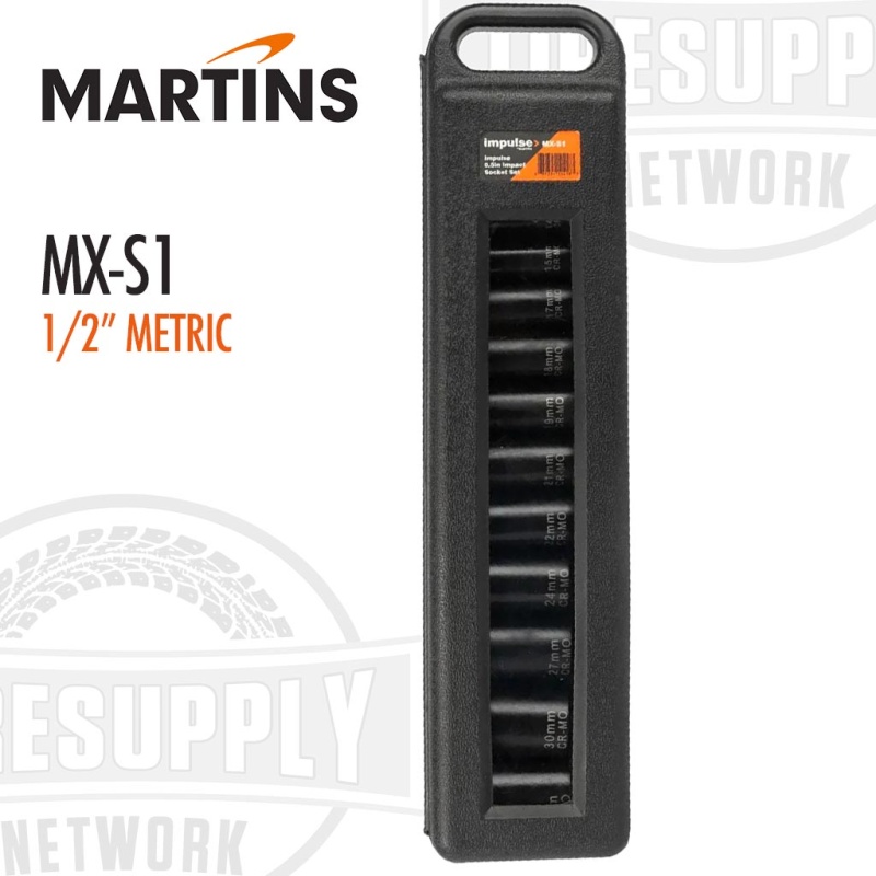 Martins | Impulse 1/2?? Drive 13-Piece Metric Impact Socket Set (MX-S1) - Image 4