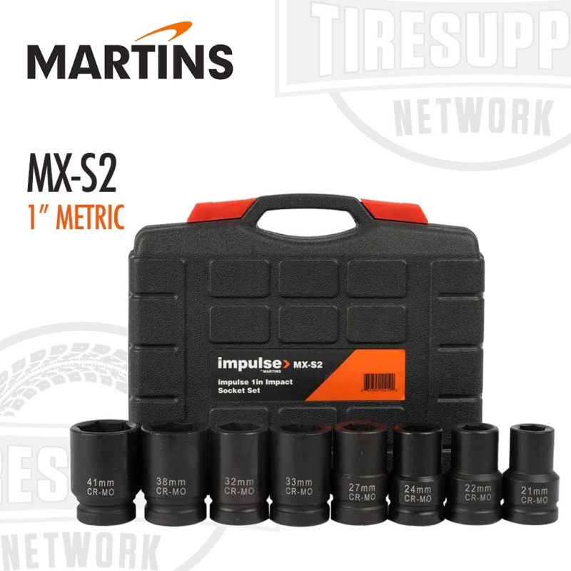 Martins | Impulse 1?? Drive 8-Piece Metric Impact Socket Set (MX-S2)