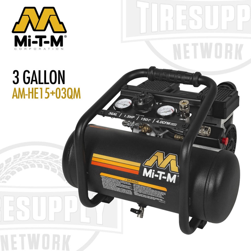 Mi-T-M | Single Stage Electric 3-Gallon Portable Air Compressor (AM1-HE15-03QM) - Image 2