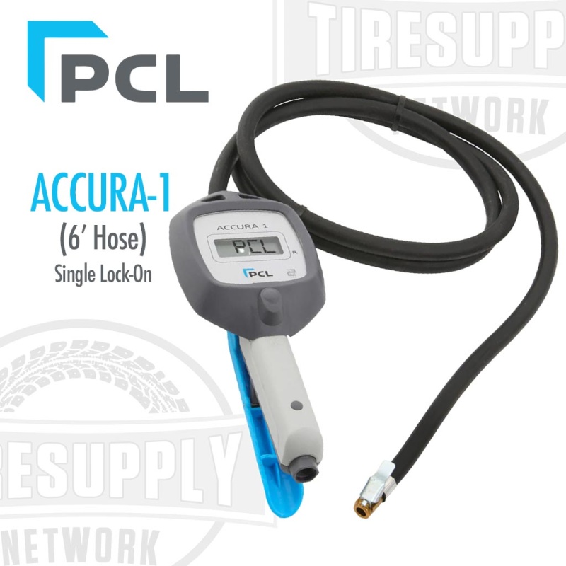 PCL | Accura-1 Digital Tire Inflator Gauge with 6?? Hose & Single Lock-ON Chuck (DAC1A08N)