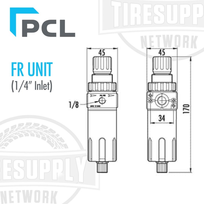 PCL | FR Unit Filter-Regulator 1/4?? NPT (ATC6) - Image 2