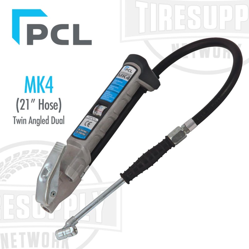 PCL | Airforce MK4 Truck Tire Inflator Gauge with 21?? Hose & Twin Angled Dual Foot Chuck (AFG5A09)