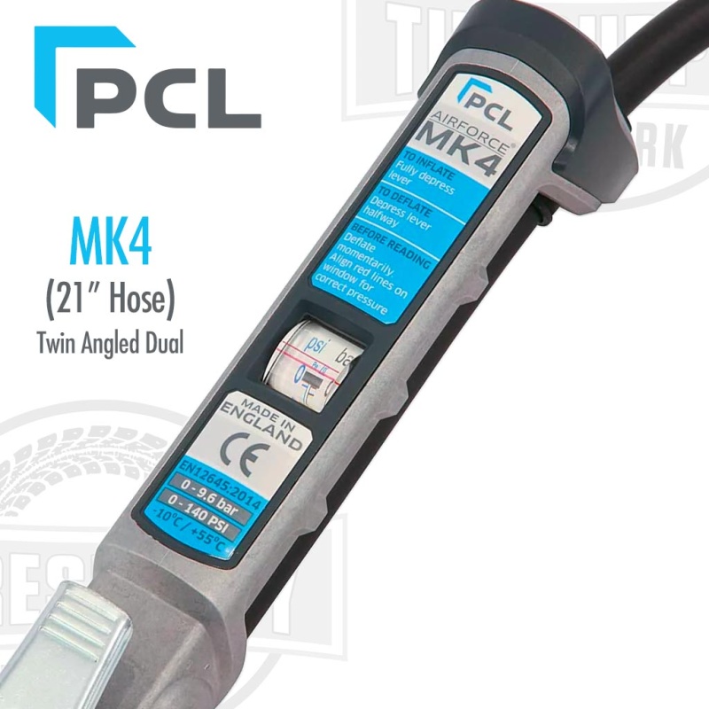 PCL | Airforce MK4 Truck Tire Inflator Gauge with 21?? Hose & Twin Angled Dual Foot Chuck (AFG5A09) - Image 3