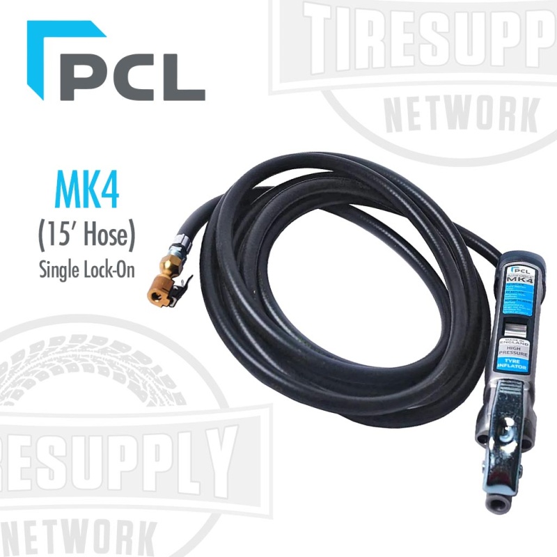 PCL | Airforce MK4 Truck Tire Inflator Gauge with 15?? Hose & Single Lock-On Chuck (AFG5A093)