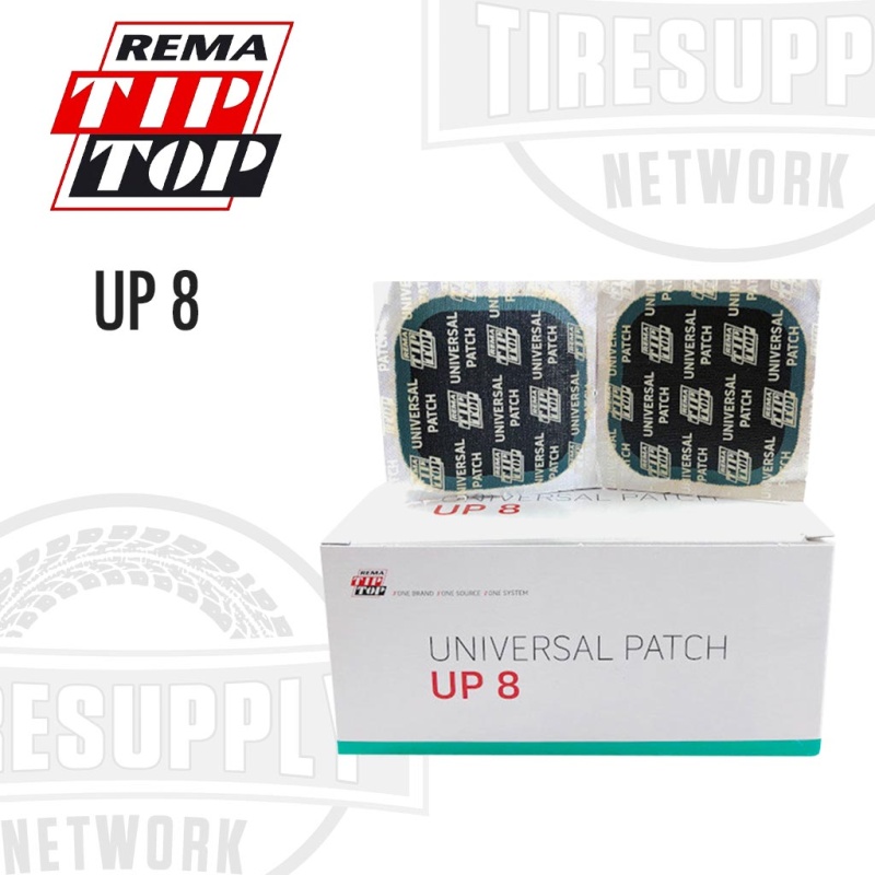 Rema | Large Square Universal Tire Repair Patch Unit - Box of 50 (UP-8) or Pail of 150 (UP8-P) - Image 2