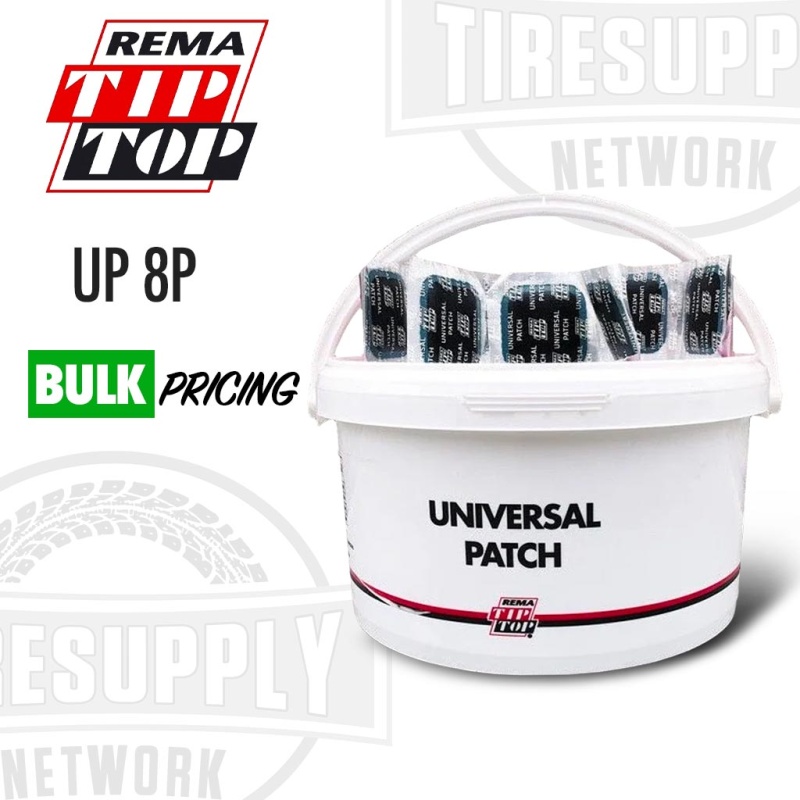 Rema | Large Square Universal Tire Repair Patch Unit - Box of 50 (UP-8) or Pail of 150 (UP8-P) - Image 3