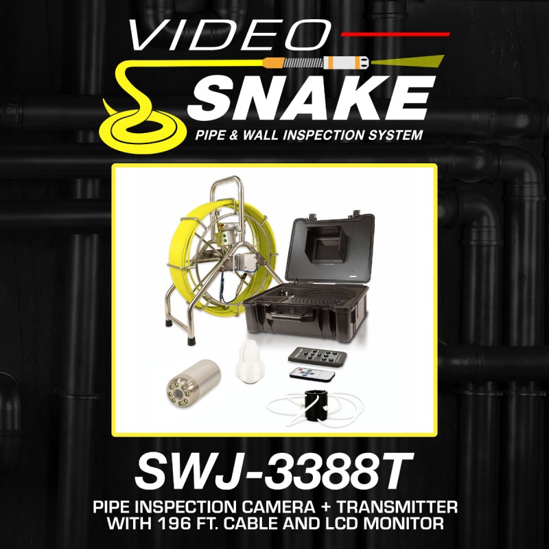 Video Snake 3388T 196' Self Leveling Pipe Inspection Camera w/ Transmitter - Image 2