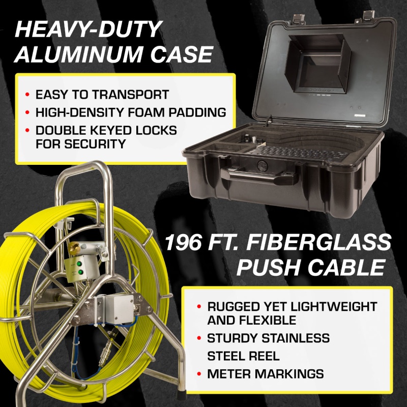 Video Snake 3388T 196' Self Leveling Pipe Inspection Camera w/ Transmitter - Image 6