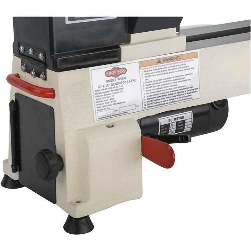 Shop Fox W1836 12" X 15" Benchtop Wood Lathe with Variable-Speed Spindle Control - Image 6