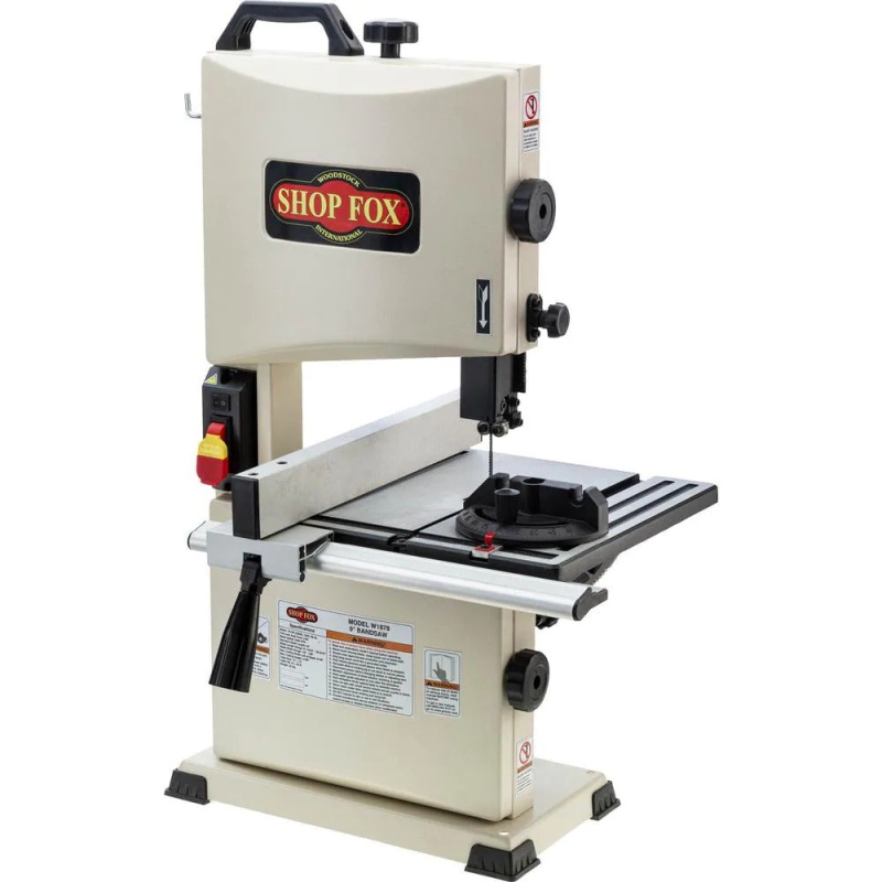 Shop Fox W1878 1/3 HP 9" Singe Phase Benchtop Bandsaw w/ LED Work Light