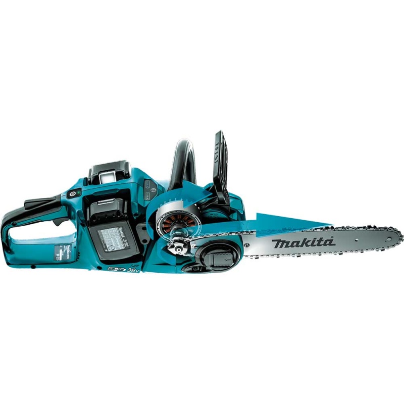 Makita XCU04PT1 18V X2 36V 16" Cordless Brushless Chainsaw Kit w/ 4 Batteries - Image 4