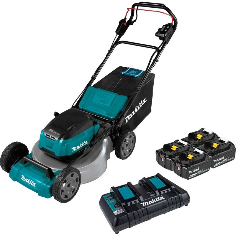 Makita XML06PT1 18V X2 36V LXT 18" Self Propelled Lawn Mower w/ 4 Batteries