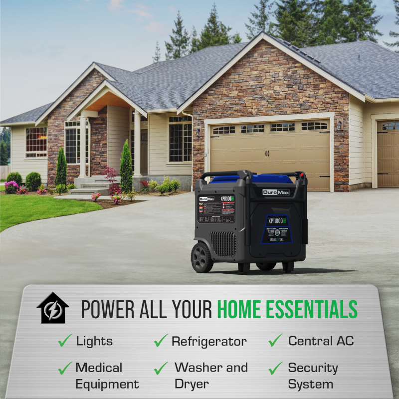 DuroMax XP11000iH 11,000 Watt Portable Dual Fuel Inverter Generator w/ CO Alert - Image 6