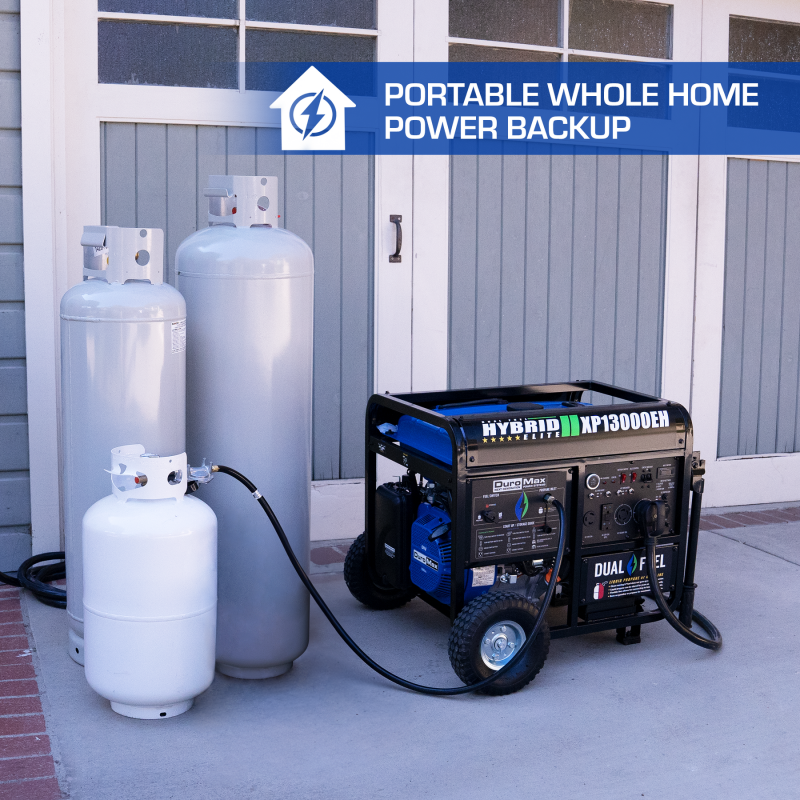 DuroMax XP13000EH 13,000 Watt Portable Dual Fuel Gas Propane Generator - Image 3