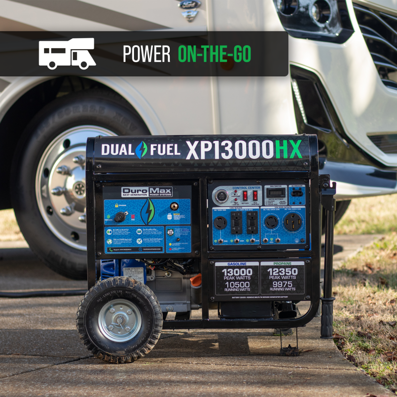 DuroMax XP13000HX 13,000 Watt Portable Dual Fuel Gas Propane CO Alert Generator - Image 12