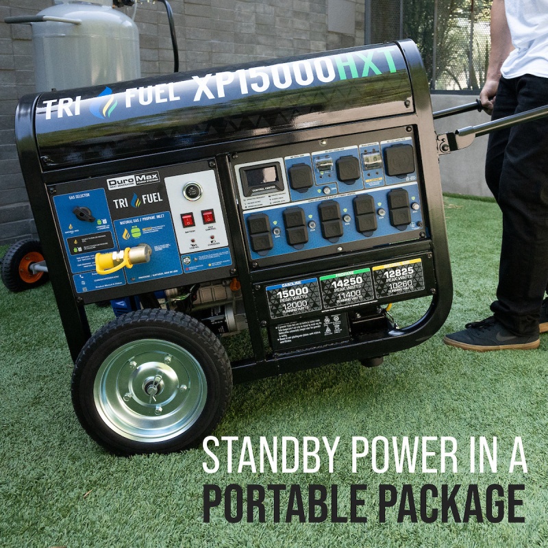 DuroMax XP15000HXT 15,000 Watt Electric Start Tri Fuel Portable Generator - Image 13