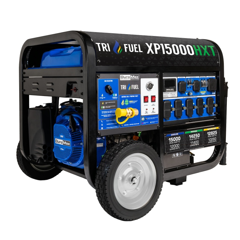 DuroMax XP15000HXT 15,000 Watt Electric Start Tri Fuel Portable Generator