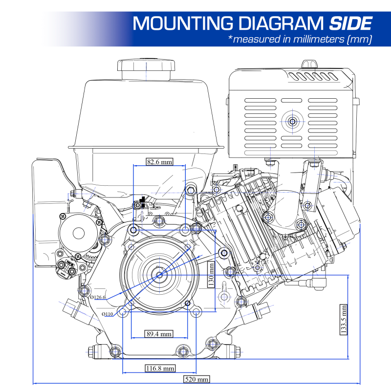 DuroMax XP20HPE 500cc 1-Inch Shaft Recoil/Electric Start Gasoline Engine - Image 13