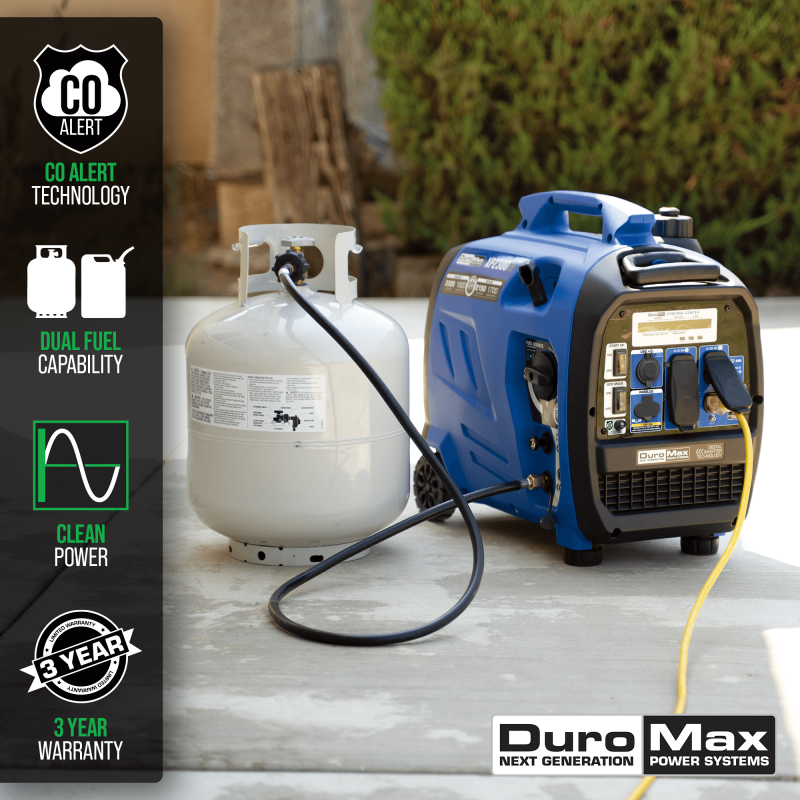 DuroMax XP2300iH 2,300 Watt Portable Dual Fuel Inverter Generator w/ CO Alert - Image 2