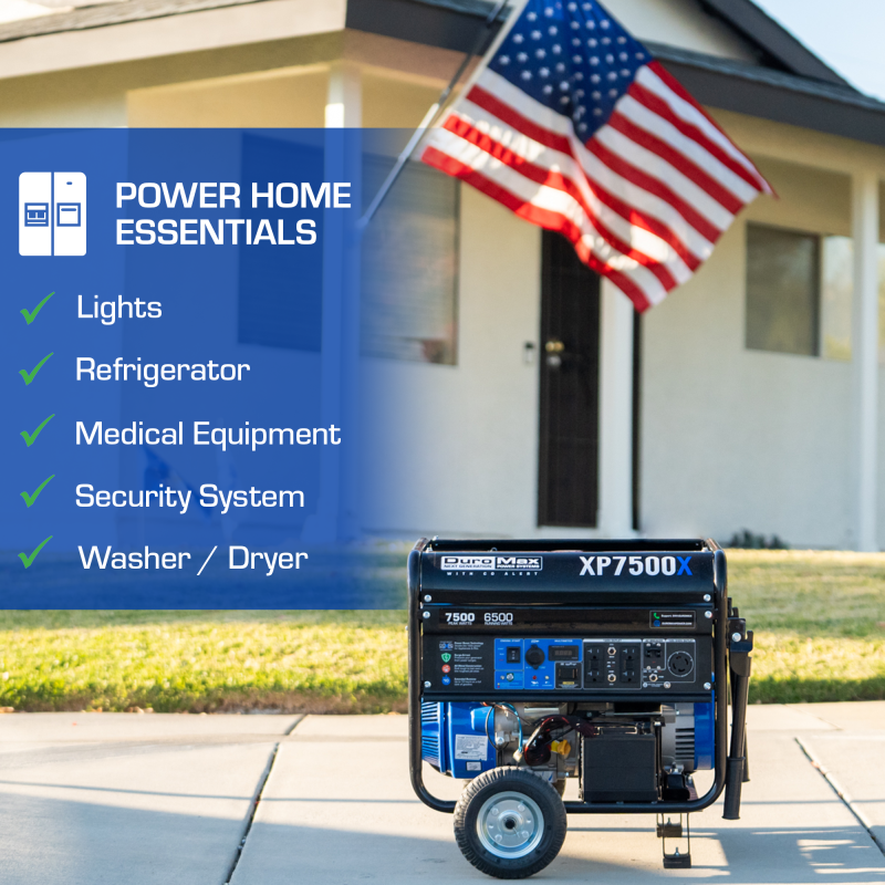 DuroMax XP7500X 7,500 Watt Gasoline Portable Generator w/ CO Alert - Image 8