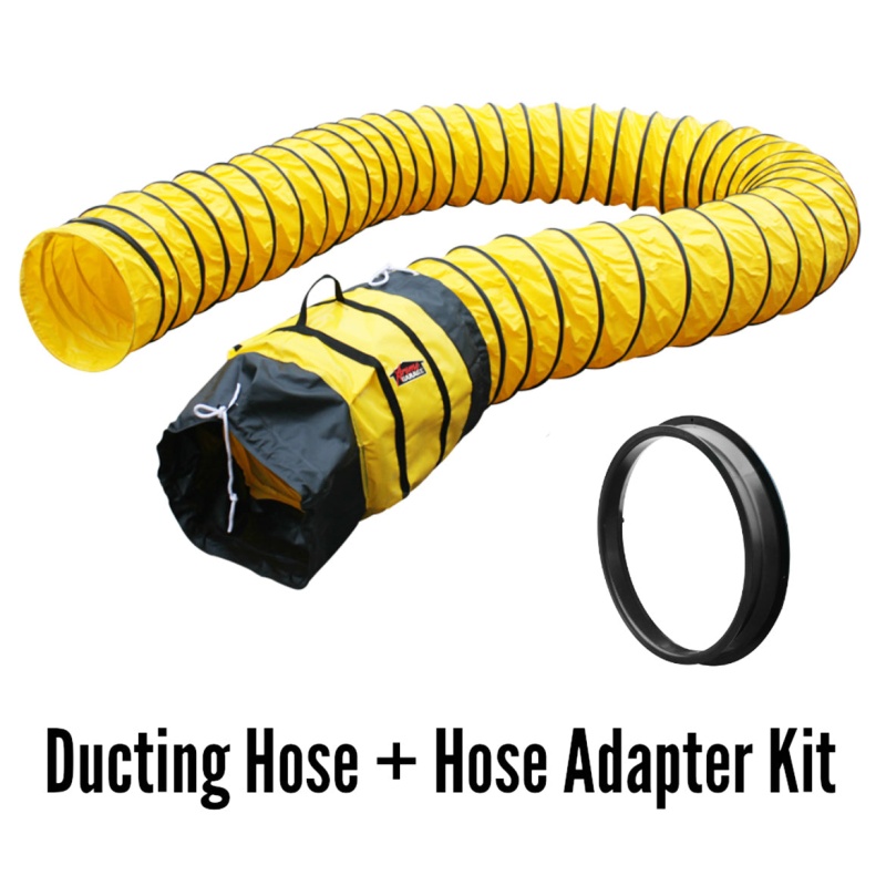 XPower 16DH15 15-Foot Extra Flexible Ventilation PVC Duct Hose and Adapter Kit - Image 2