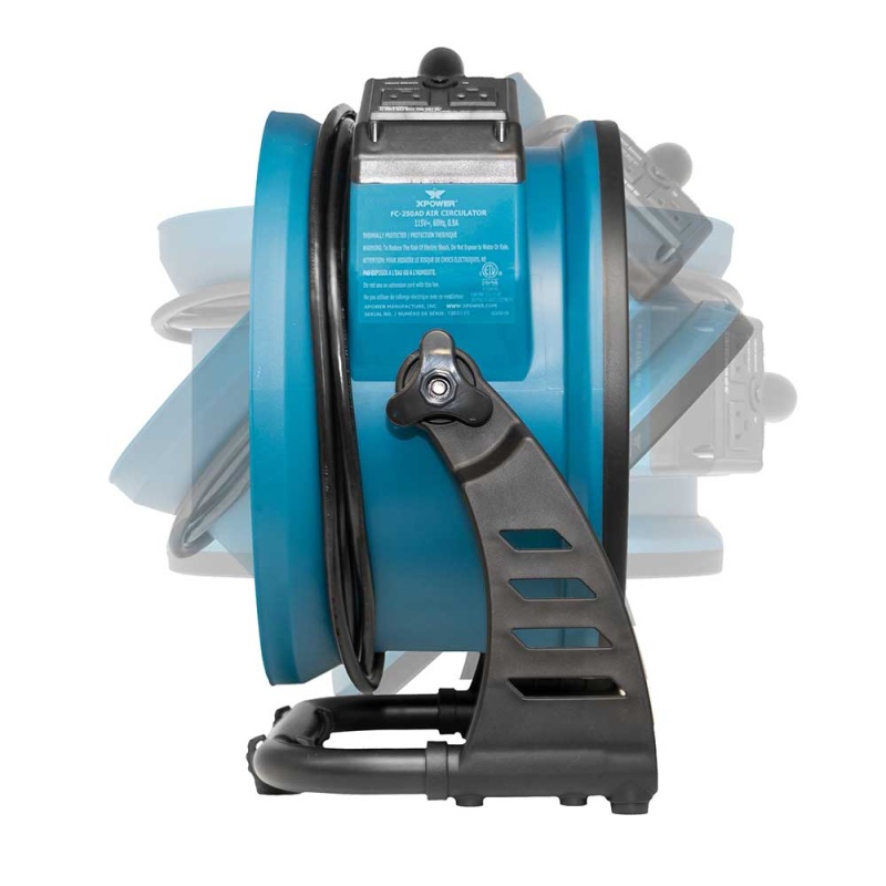 XPower FC-250AD 13?? Brushless Air Circulator Utility Blower Fan w/ Power Outlets - Image 3