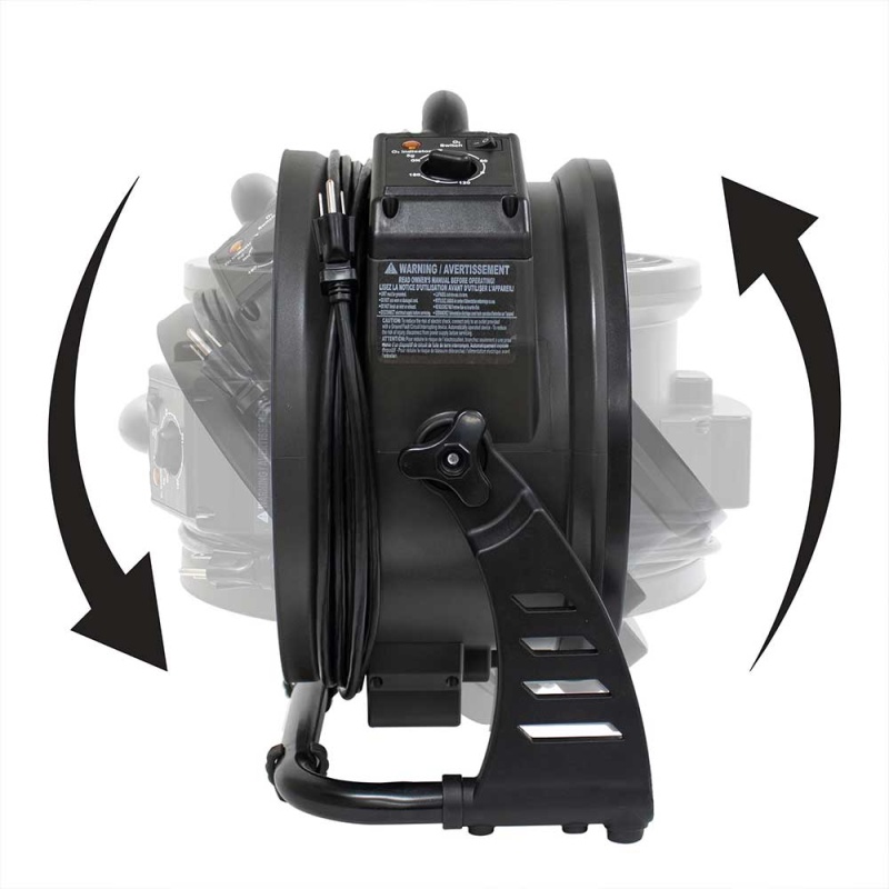 XPower M-25 115 Watt 360 Degree Corded Axial Air Mover w/ Ozone Generator - Image 5