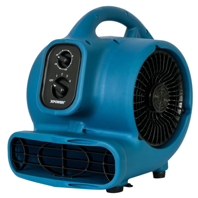 XPower P-260AT 115-Volt 1/4 HP 800-Cfm Scented Air Mover w/ Outlets, Blue - Image 4