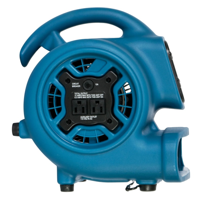 XPower P-260AT 115-Volt 1/4 HP 800-Cfm Scented Air Mover w/ Outlets, Blue - Image 5