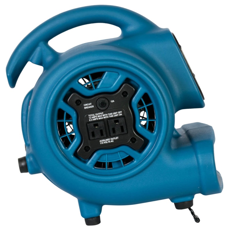 XPower P-260AT 115-Volt 1/4 HP 800-Cfm Scented Air Mover w/ Outlets, Blue - Image 6