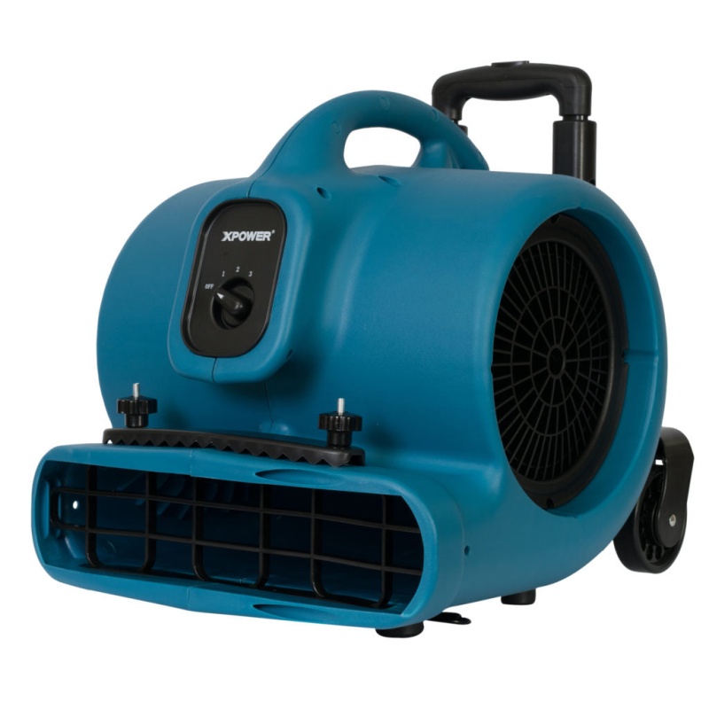 Xpower P-630HC 1/2 HP Air Mover w/ Telescopic Handle, Wheels, Carpet Clamp - Image 3