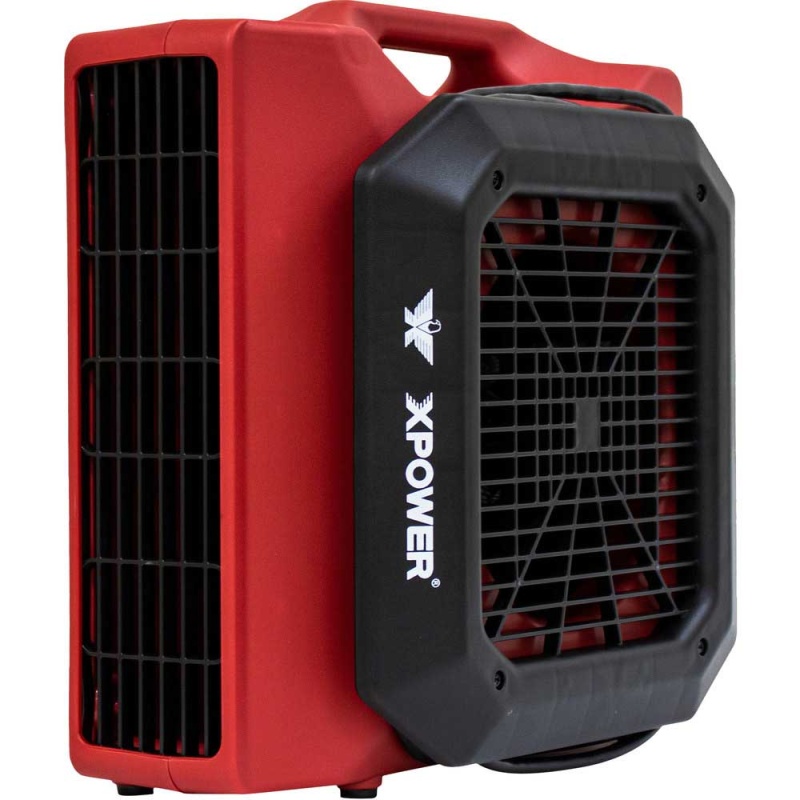 XPOWER PL-700A-Red 1/3 HP 1050 CFM 3 Speed Low Profile Air Mover Fan - Image 2