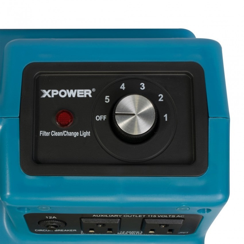 Xpower X-2480A-Blue 1/2 HP 2.8 Amp 550 CFM Professional HEPA Mini Air Scrubber - Image 4