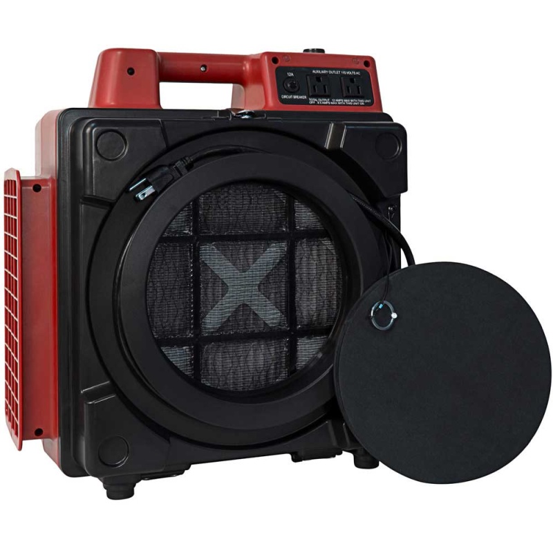 XPOWER X-2480A-Red 3 Stage Filtration HEPA Purifier Air System Cleaner w/ Outlet - Image 2