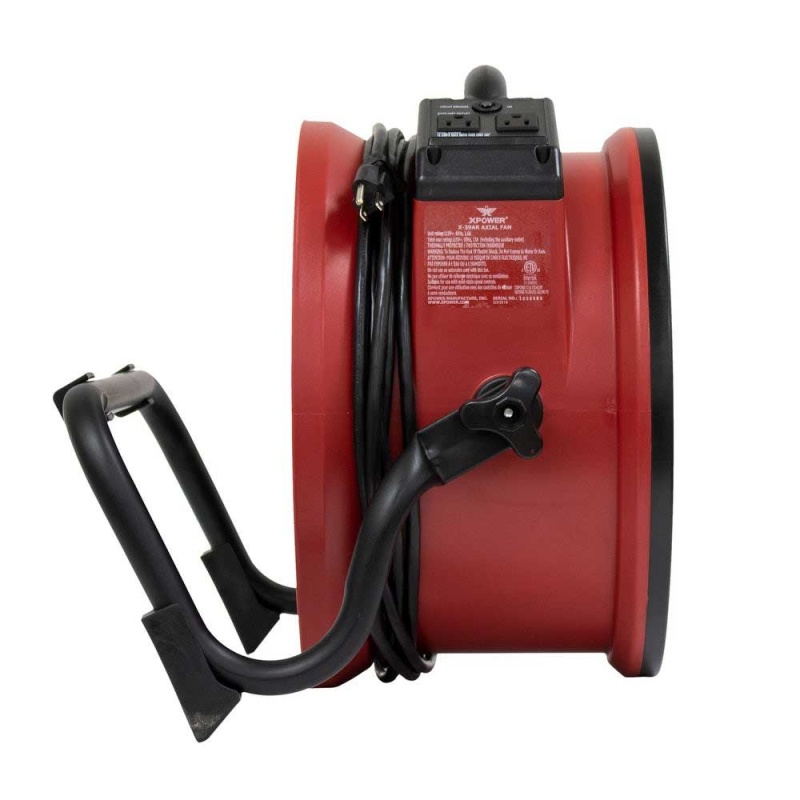 XPOWER X-39AR-Red 1/4 HP Variable Speed Sealed Motor Industrial Axial Fan - Image 3