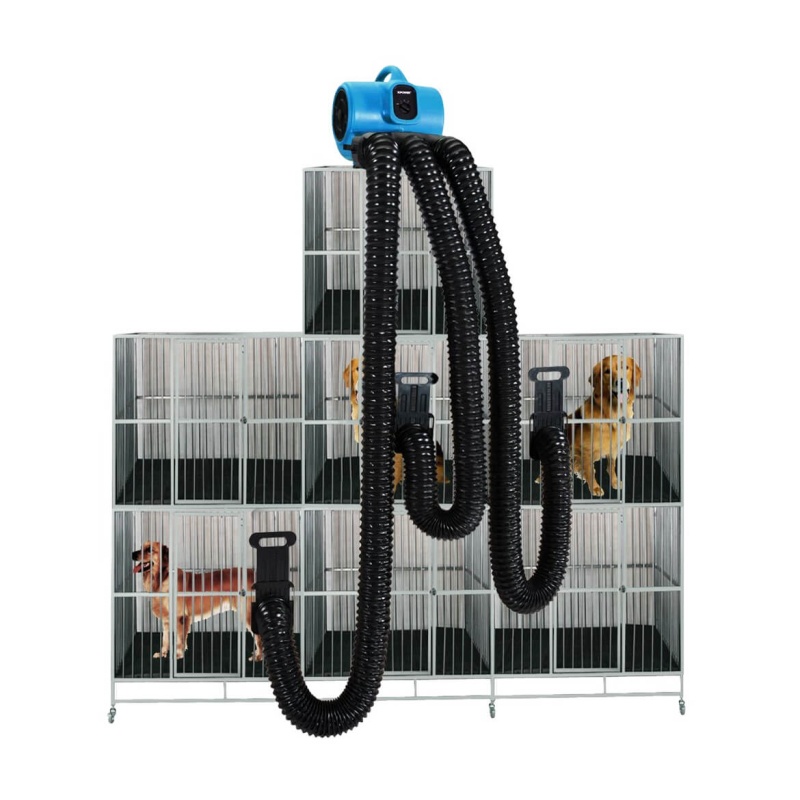 XPOWER X-430TF-MDK 1/3HP 2000CFM 3.8A 3 Speed Mutli-Cage Dryer w/ Drying Kit - Image 5