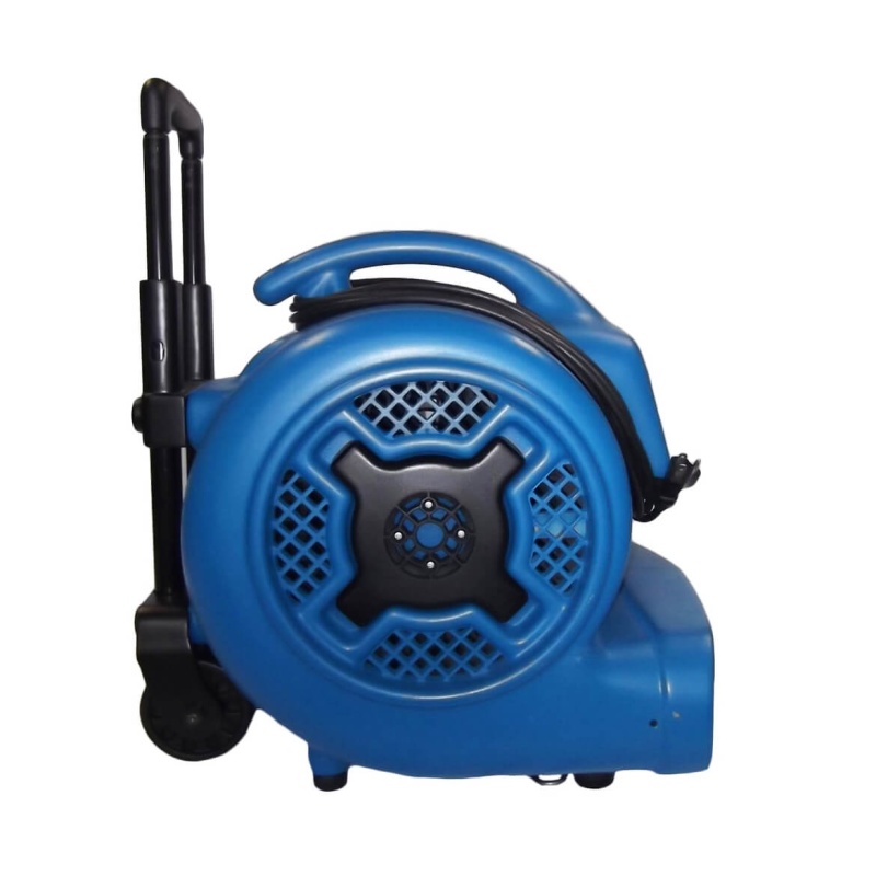 XPOWER X-830H 1HP 3600 CFM High Volume Air Mover w/ Telescopic Handle & Wheels - Image 3