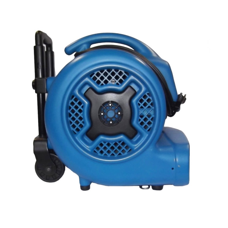 XPOWER X-830H 1HP 3600 CFM High Volume Air Mover w/ Telescopic Handle & Wheels - Image 4