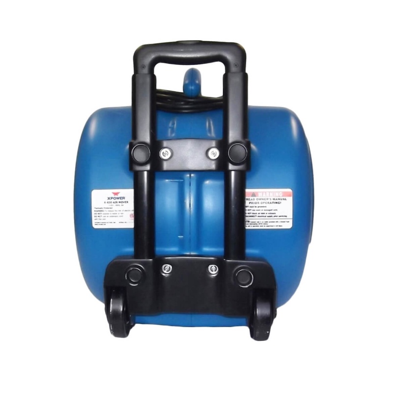 XPOWER X-830H 1HP 3600 CFM High Volume Air Mover w/ Telescopic Handle & Wheels - Image 5