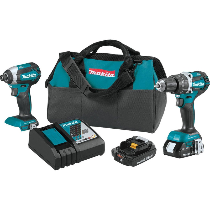 Makita XT269R 18-Volt 2.0 Ah LXT Lithium-Ion Brushless Cordless Combo Kit - 2pc