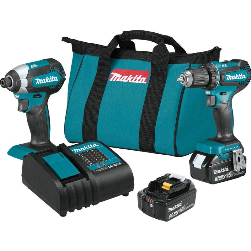 Makita XT281S 18 Volt 3.0Ah 2-Tool Brushless Cordless Driver Combo Kit