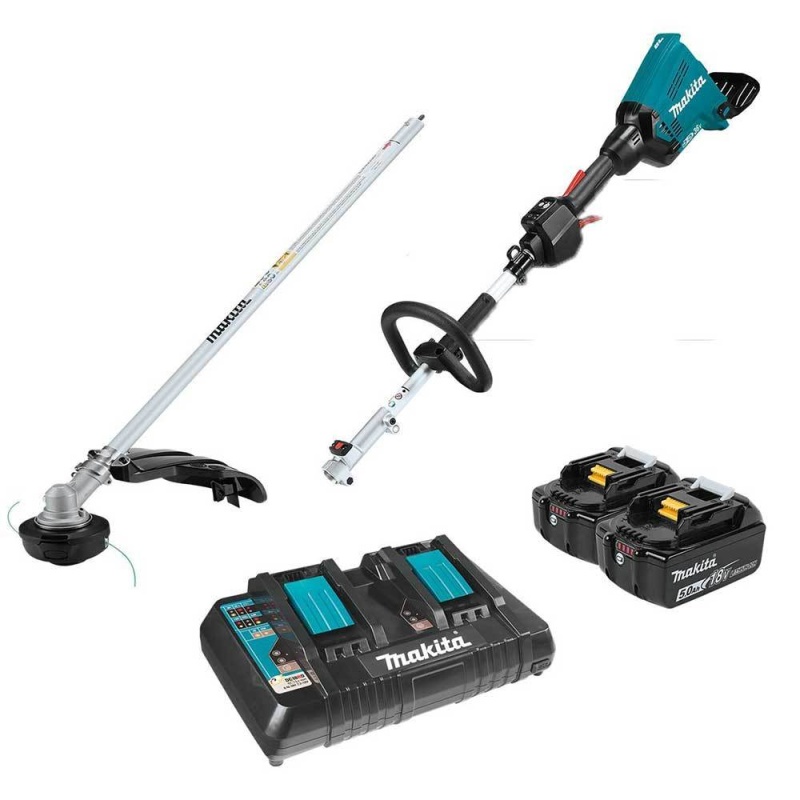 Makita XUX01M5PT 36-Volt 5.0Ah Cordless Couple Shaft Power Head Attachment Kit