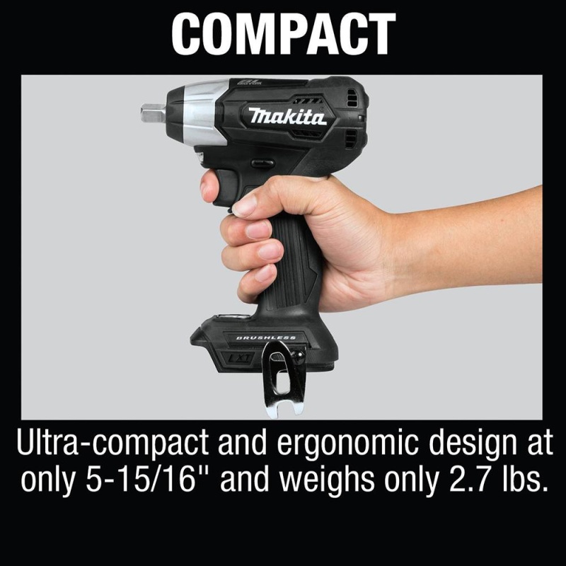 Makita XWT13ZB 18 Volt 1/2 Inch 2.0Ah Sub-Compact Impact Wrench, Bare Tool - Image 5