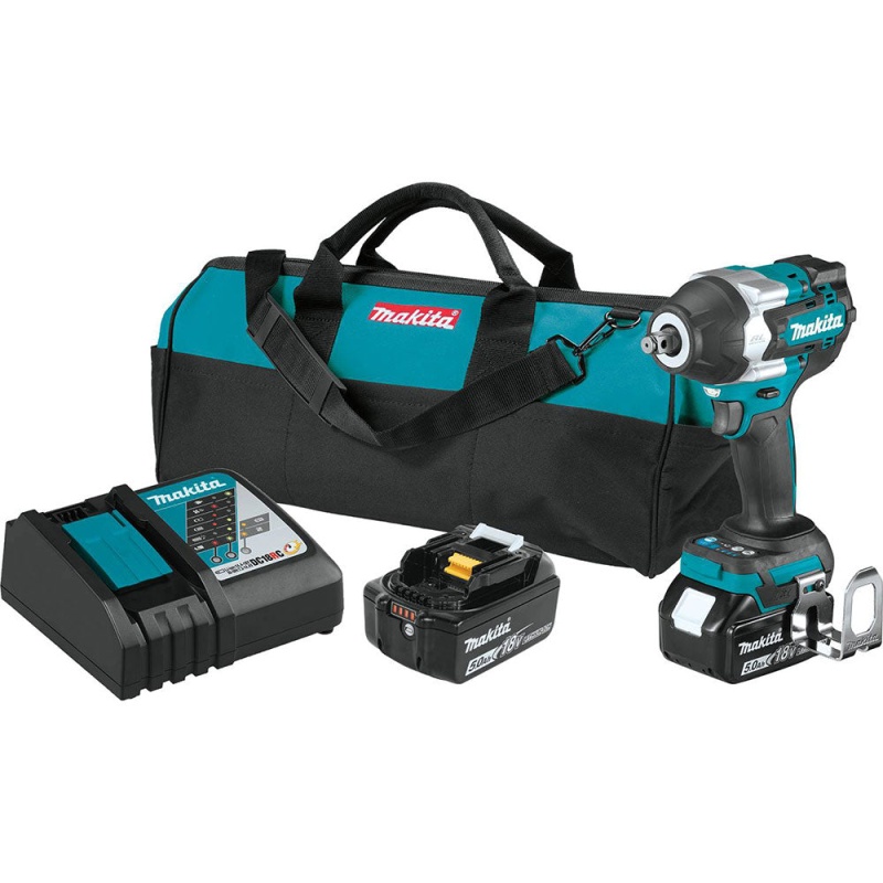 Makita XWT17T 18V LXT 1/2" Sq. Drive Li-Ion Brushless Cordless Impact Wrench Kit