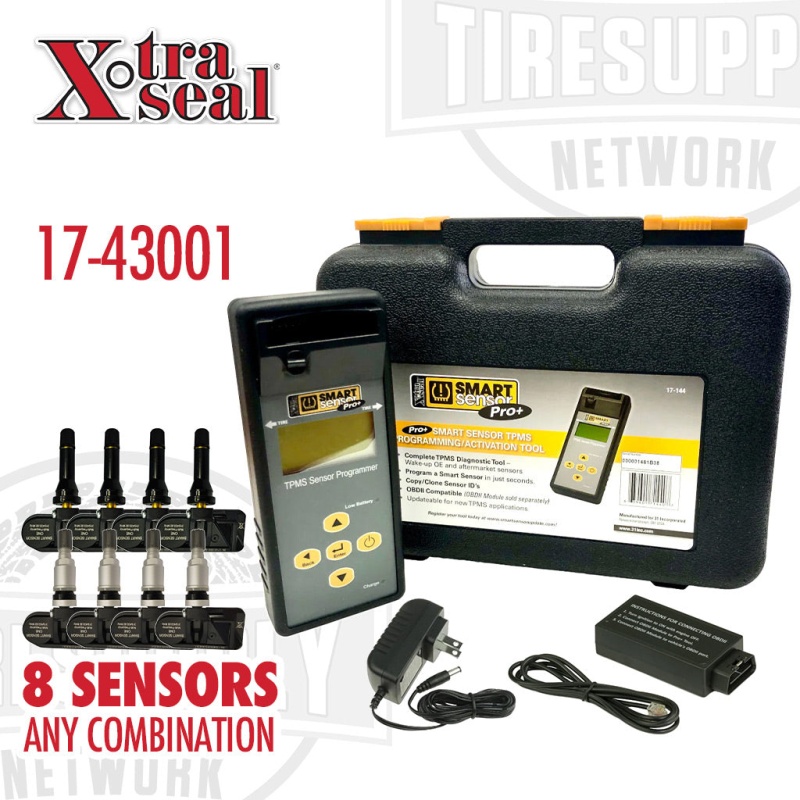 Xtra Seal | TPMS Smart Sensor Pro+ Starter Kit - Includes Tool, OBDII, and 8 Smart Sensors (17-43001)