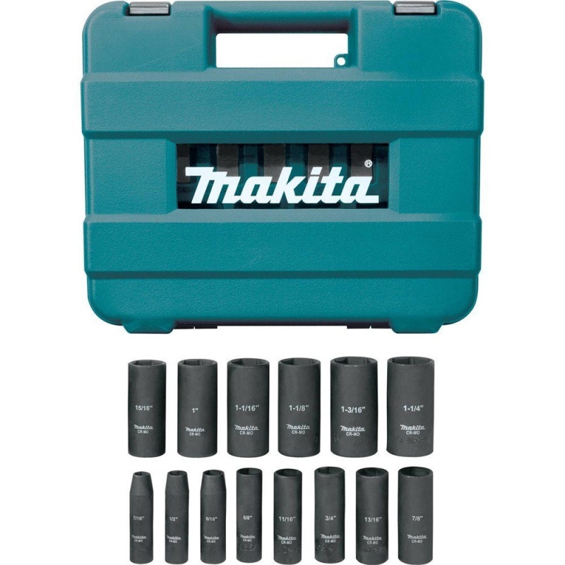 Makita A-96372 1/2-Inch Drive 6-Point 14-Pc. Deep Well Impact Socket Set - Image 2