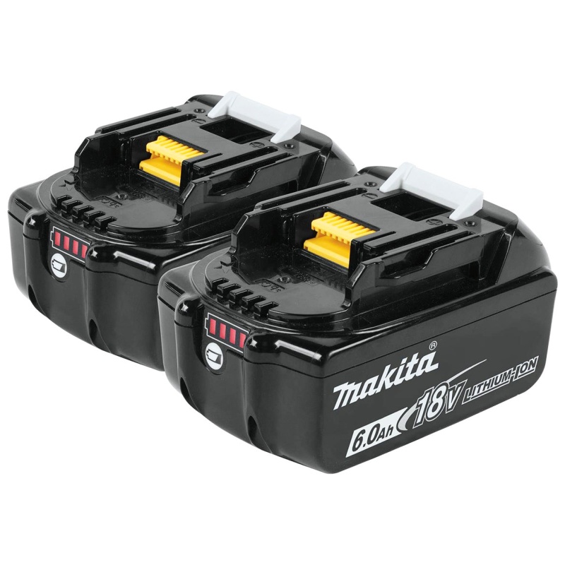 Makita BL1860B-2 18-Volt 6.0Ah Integrated LED LXT Lithium-Ion Battery - 2pk