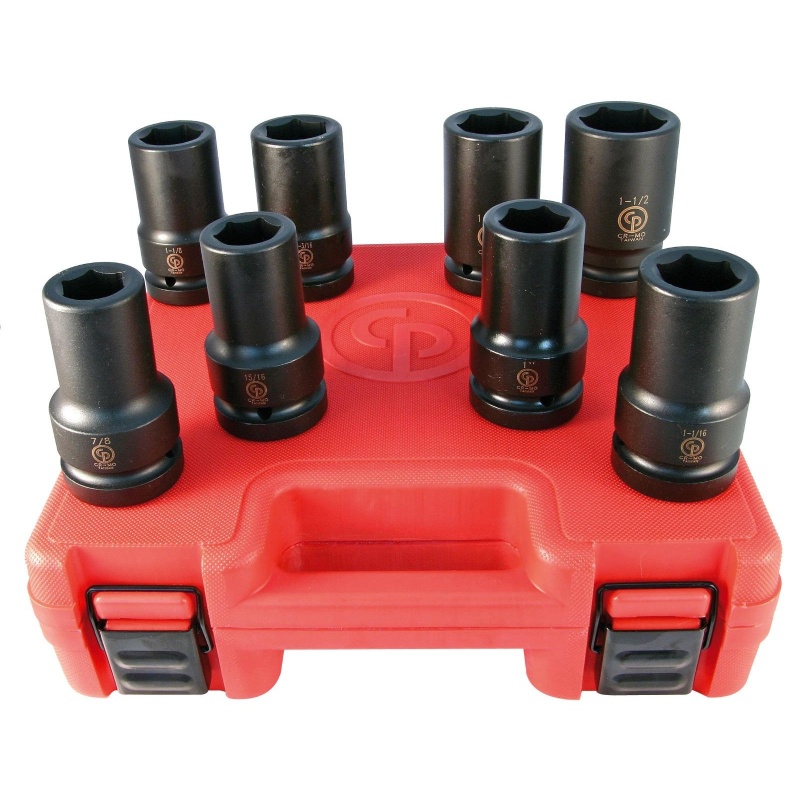 Chicago Pneumatic | CP SS808D - 1?? Drive 8 Piece SAE Deep Impact Socket Set