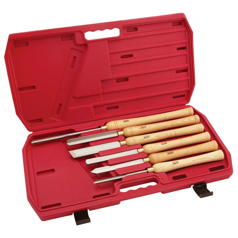 Shop Fox D2304 Durable High Speed Steel Deluxe Lathe Chisels Set - 6pc - Image 2