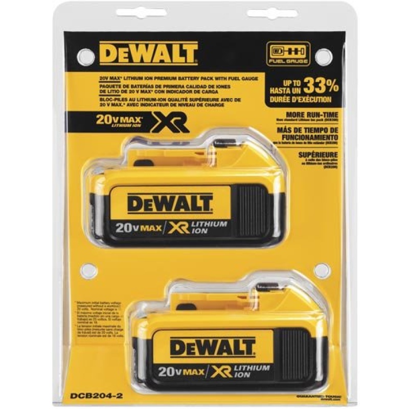 DeWALT DCB204-2 20V MAX XR Lithium Ion 4Ah Battery Tool Pack 2 Pack - Image 4